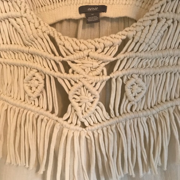 White tank top with fringe - Picture 4 of 4